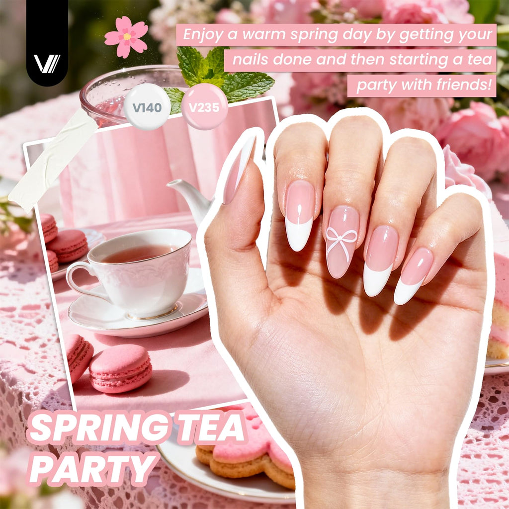 VANREESA Gel Nail Polish Kit with UV LED Lamp, Nail Drill & Almond Tips