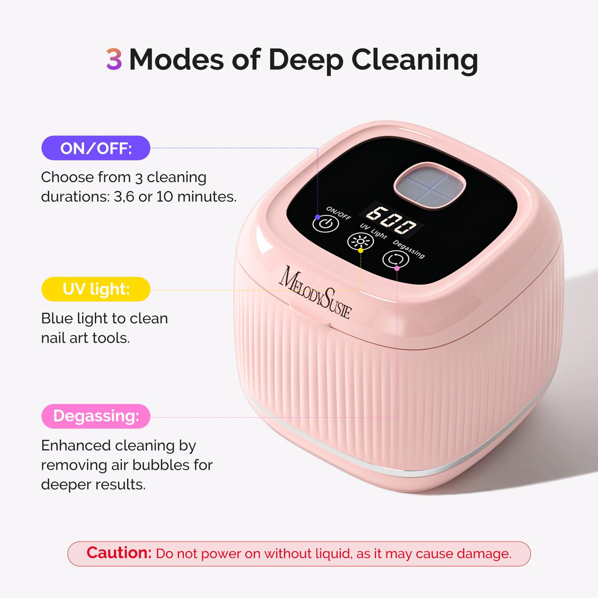 MelodySusie Nail Tool Cleaning Machine with Blue Light