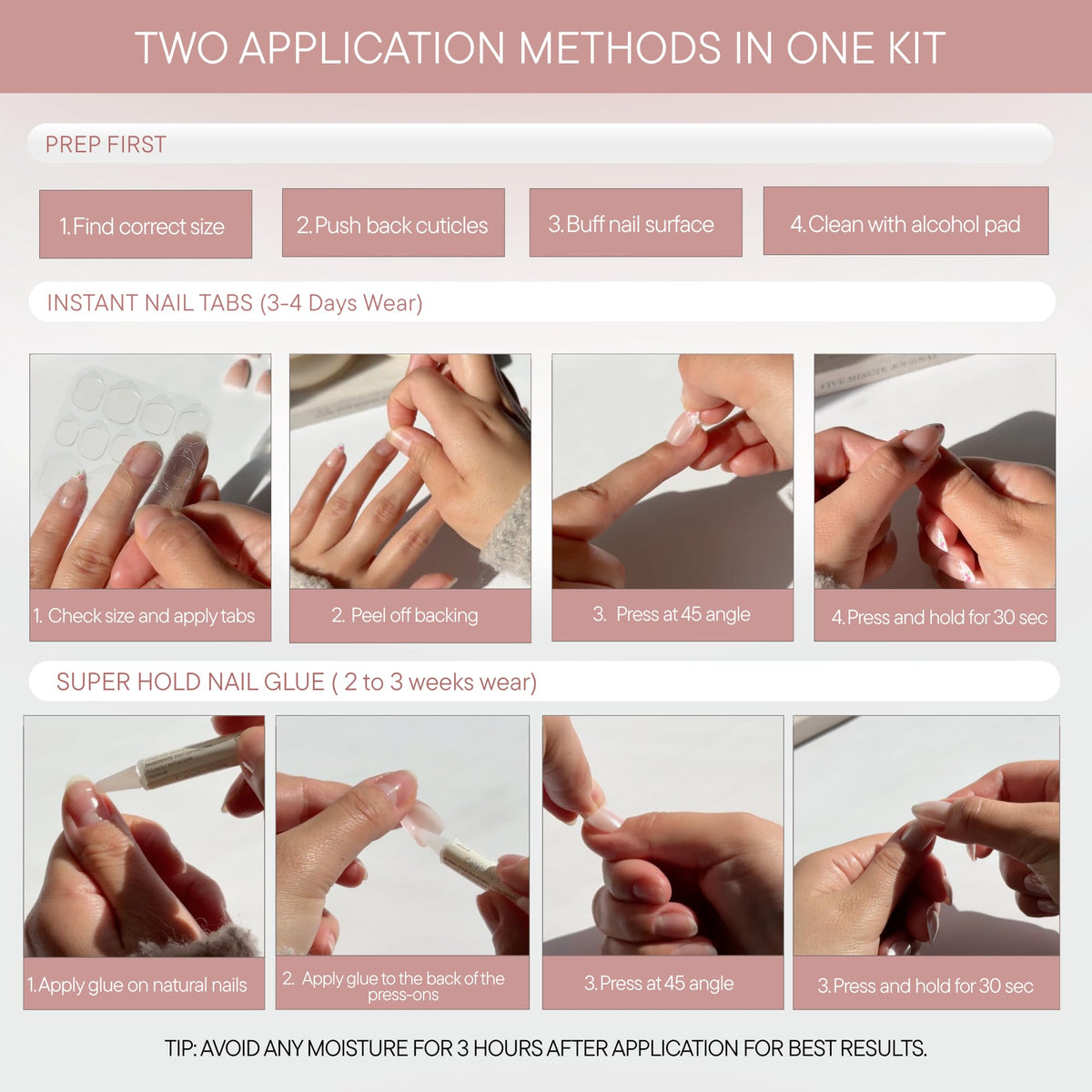 Celebritips Salon U-ltimate Reusable Short Almond Press-On Nails
