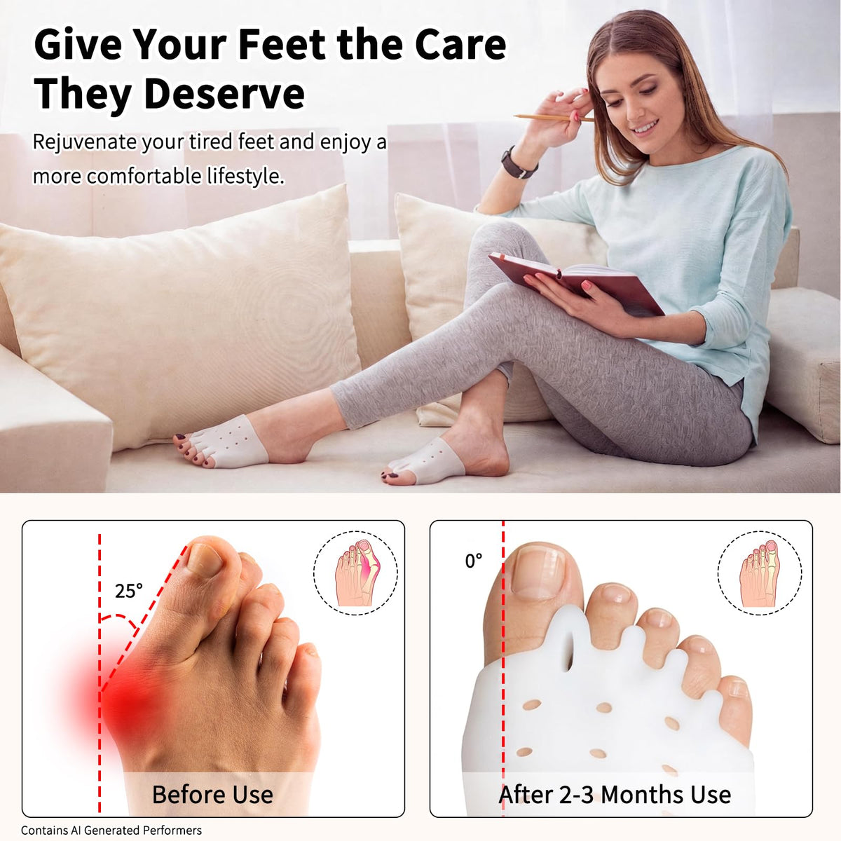 Silicone Toe Separators – Soft Breathable Toe Straighteners for Daily Wear