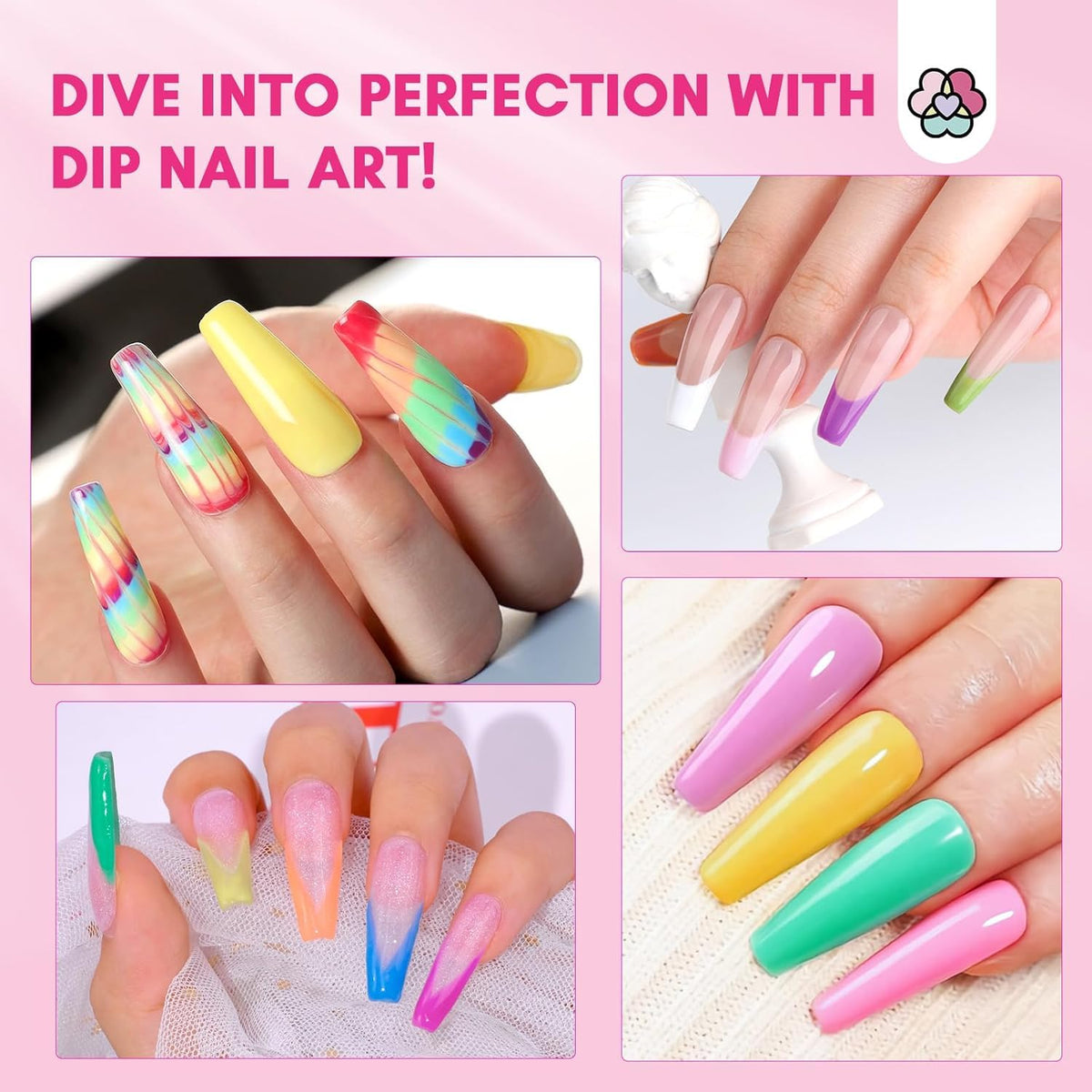 SAVILAND Dip Powder Nail Kit for DIY Manicure and Nail Art