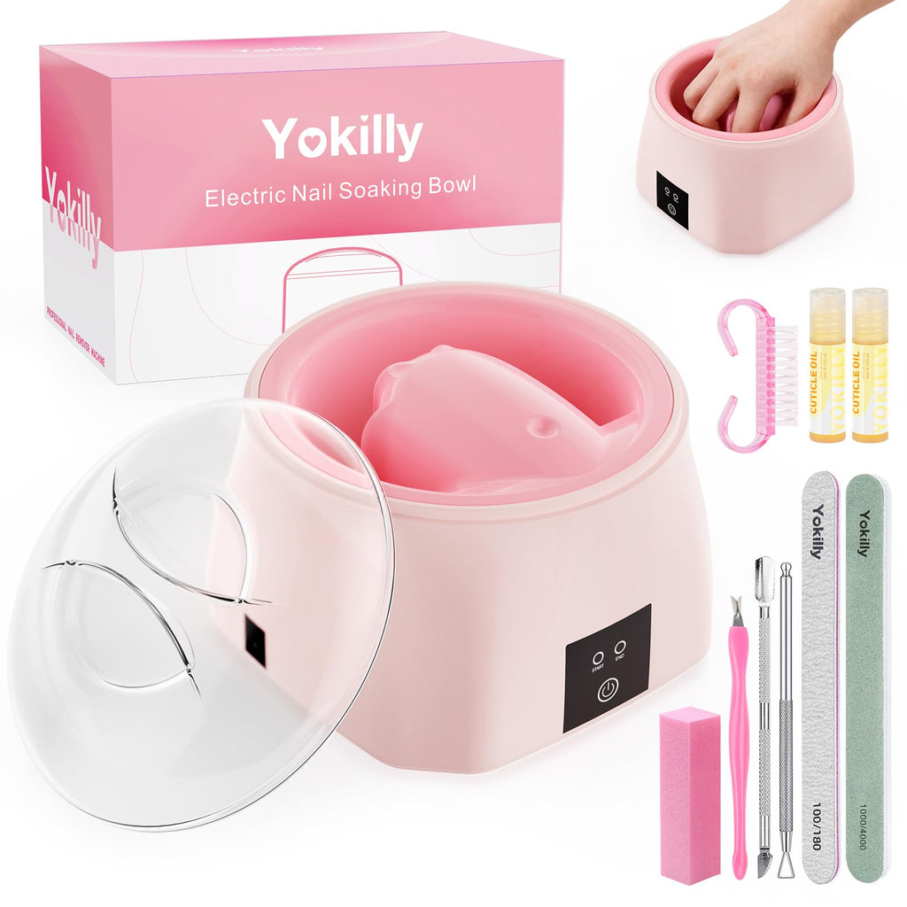 Yokilly Heated Electric Nail Soaking Bowl for Nail Polish Removal