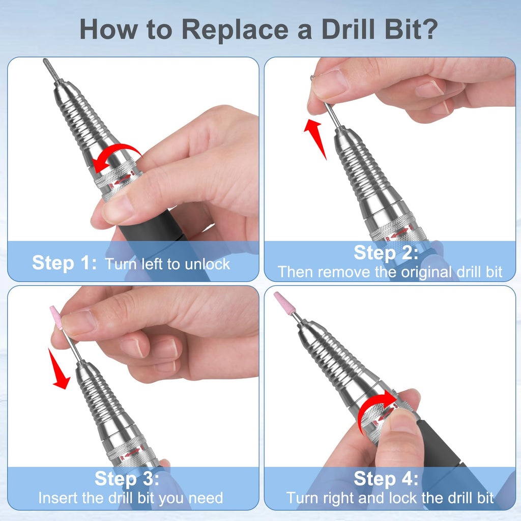 HoMove Nail Drill Handpiece Replacement for UP200, 35,000 RPM
