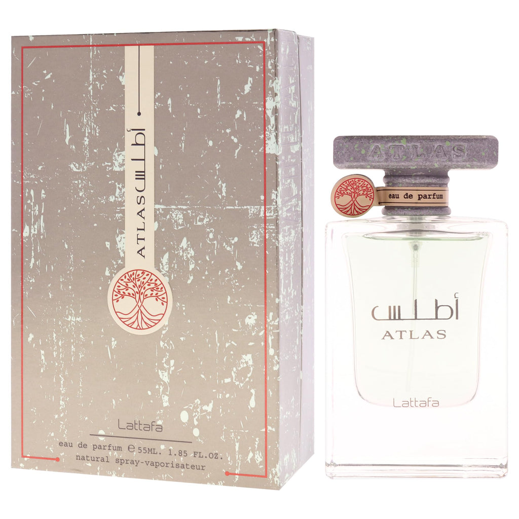 Lattafa Atlas Eau de Parfum Spray for Women and Men, 1.85 Ounce