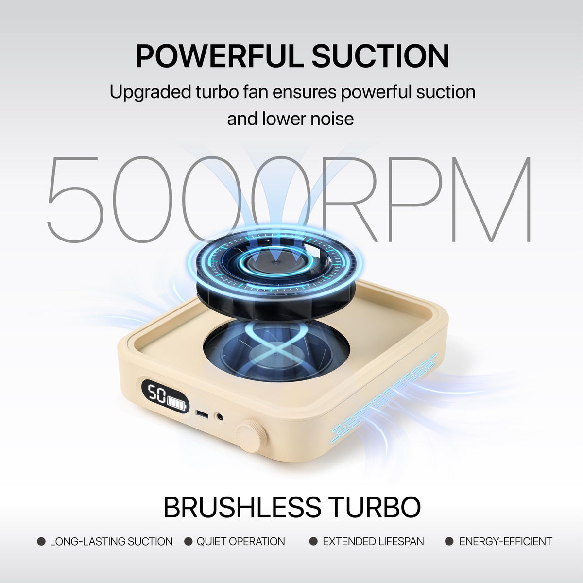 HALMAI Rechargeable Cordless Nail Dust Collector