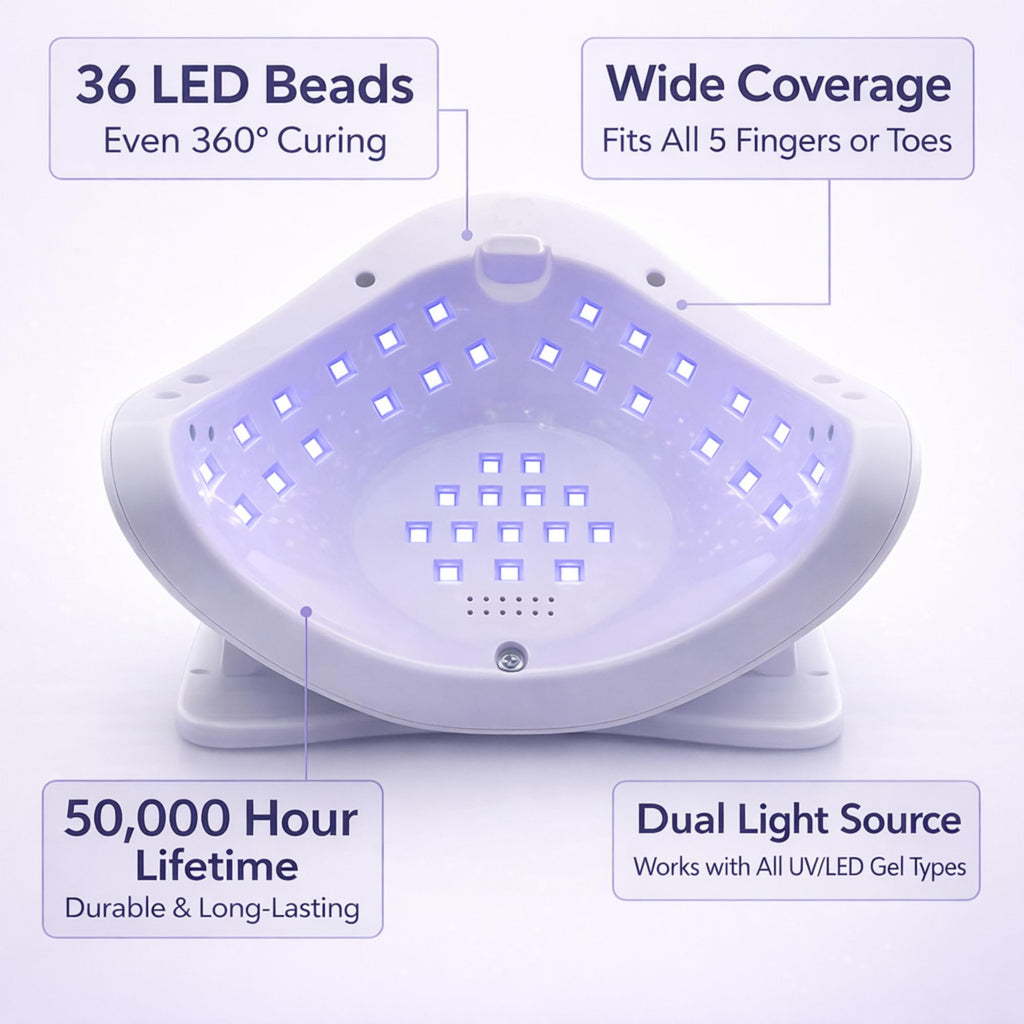 120W UV LED Nail Lamp for Gel Nails with 4 Timers and Auto Sensor
