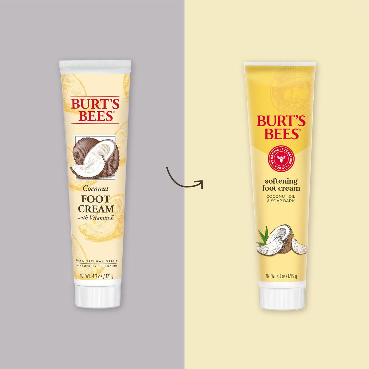 Burt's Bees Softening Foot Cream with Coconut Oil and Soap Bark