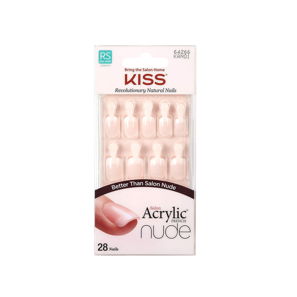 KISS Salon Acrylic Nude French Nails, 28 Count, 6 Pack