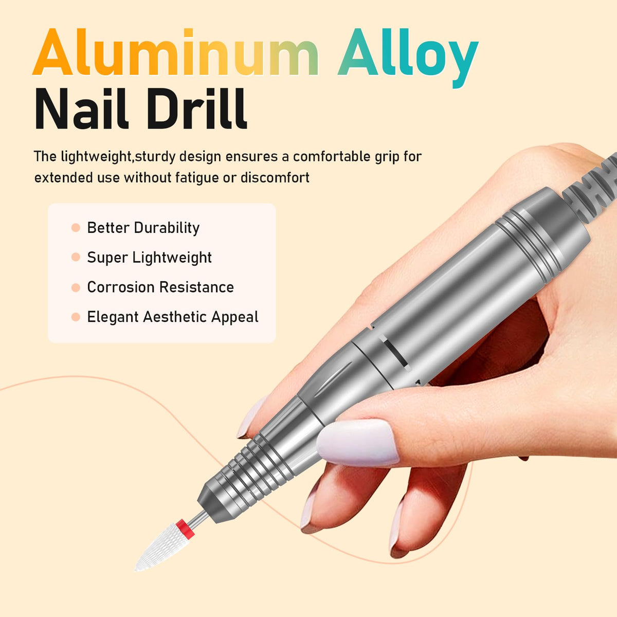 Professional Rechargeable Nail Drill Machine, 35000 RPM E-File Kit