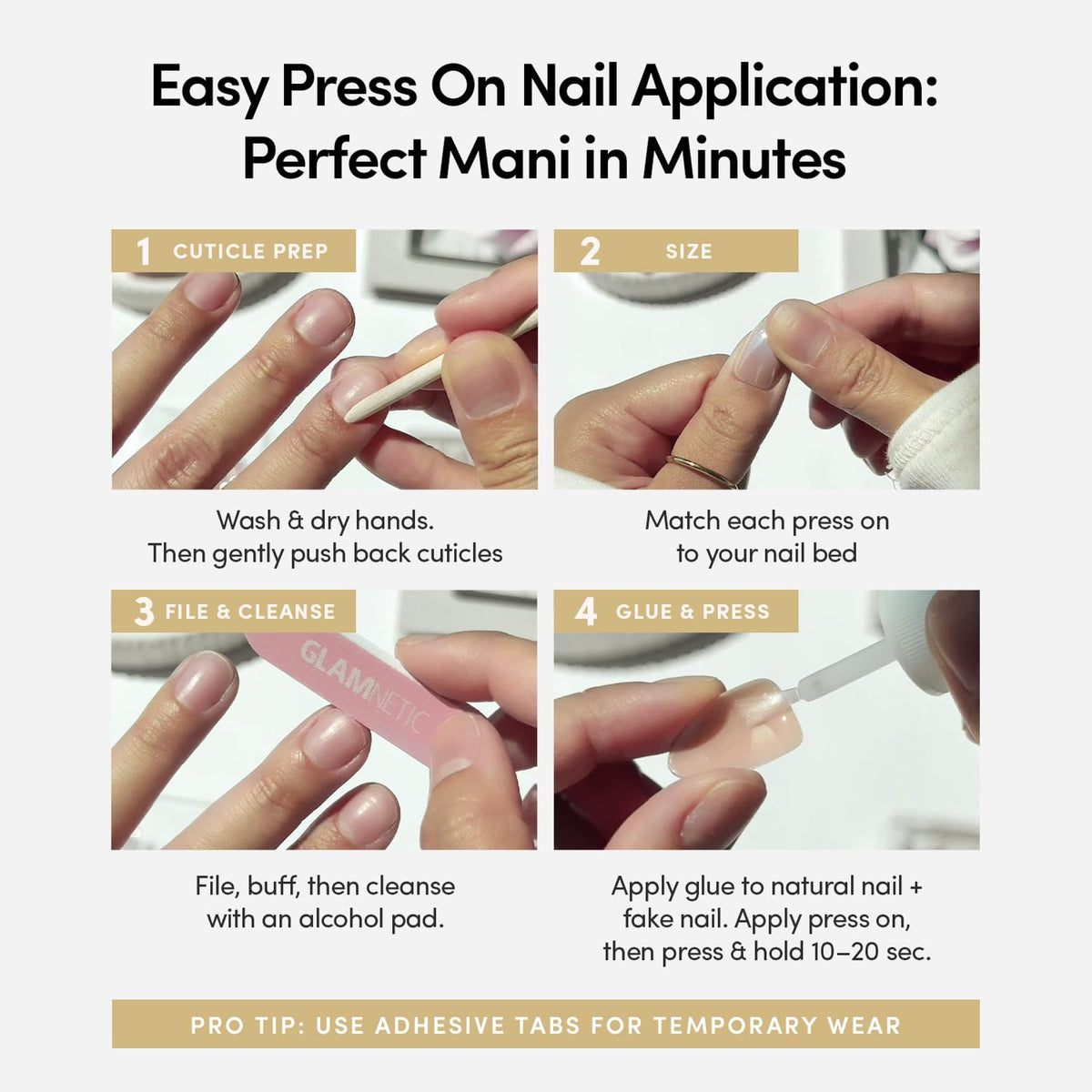 Glamnetic Press-On Nails Customizable Nail Kit