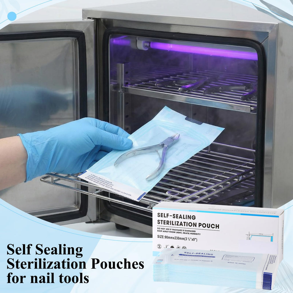 Lothee Cuticle Trimmer and Pusher Kit with Sterilization Pouches