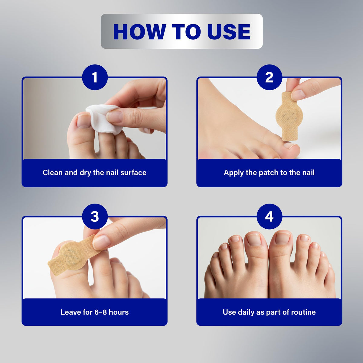 Nail Patches – Thin, Breathable Overnight Stickers for Fingernails & Toenails, 84 Patches