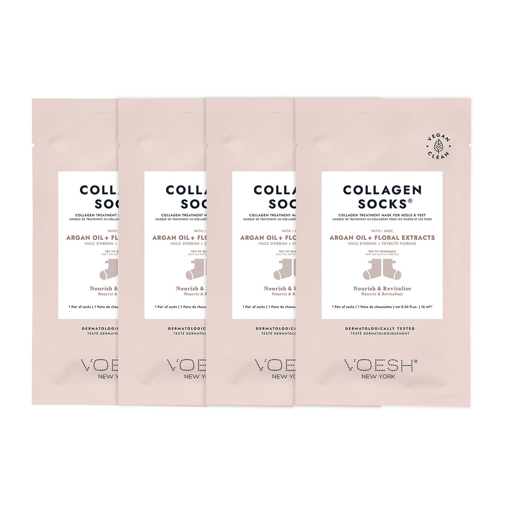 VOESH Collagen Moisturizing Socks for Dry Feet, Vegan Spa Pedicure Treatment