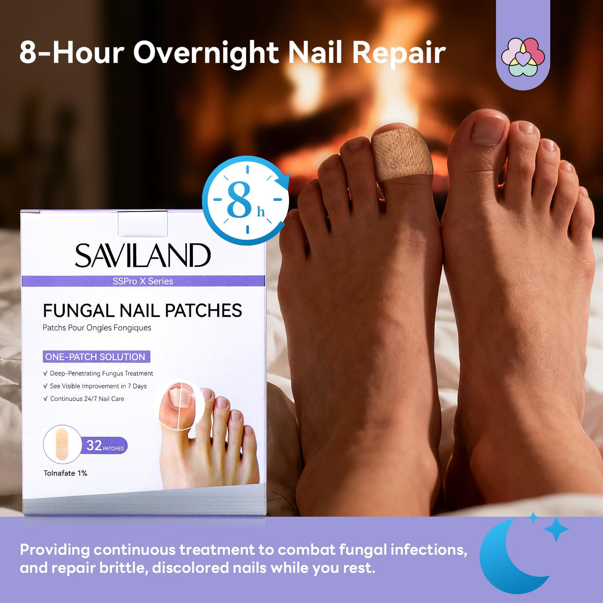 SAVILAND Fungal Nail Patches with 1% Tolnaftate