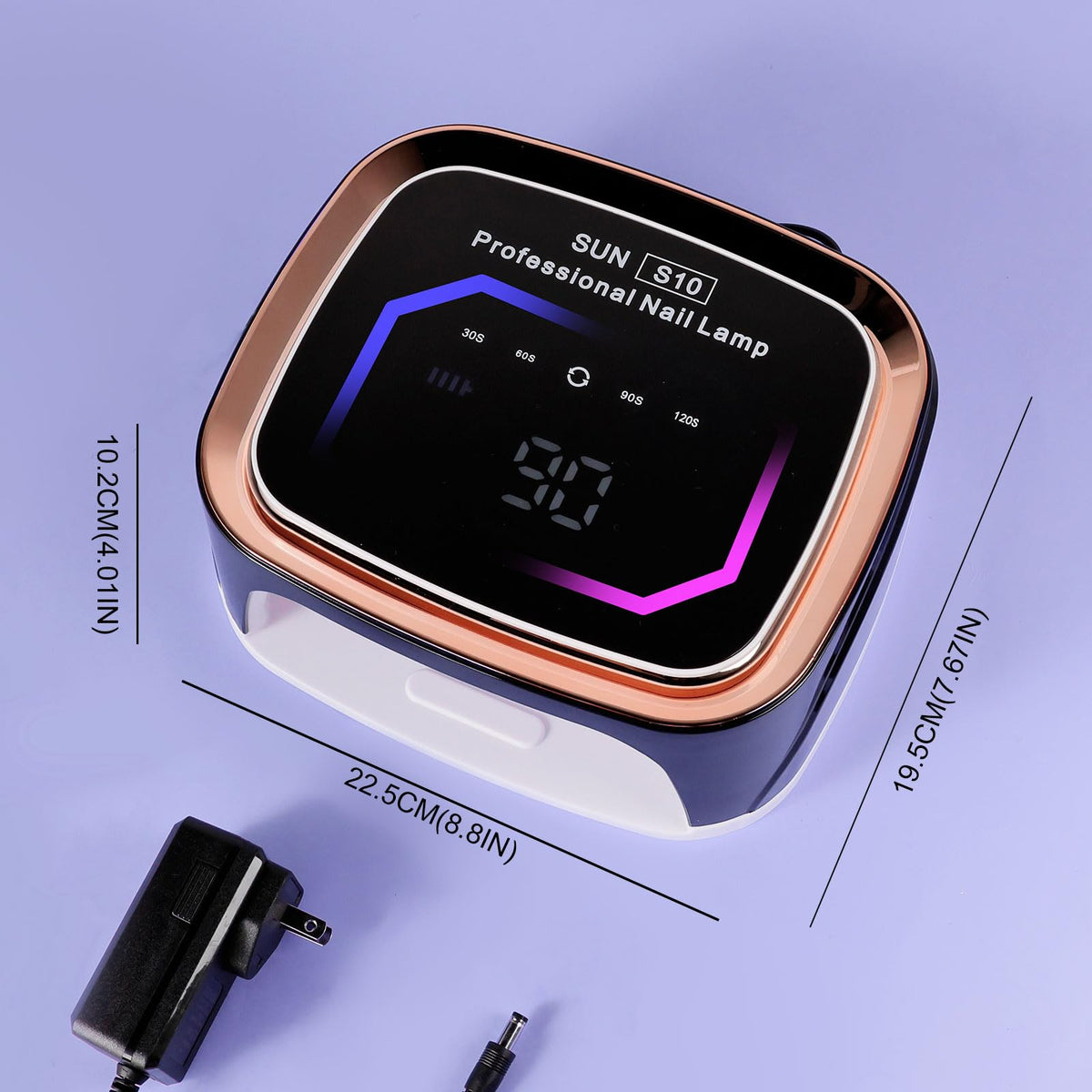 LIMEGIRL Black Cordless Rechargeable UV LED Nail Lamp