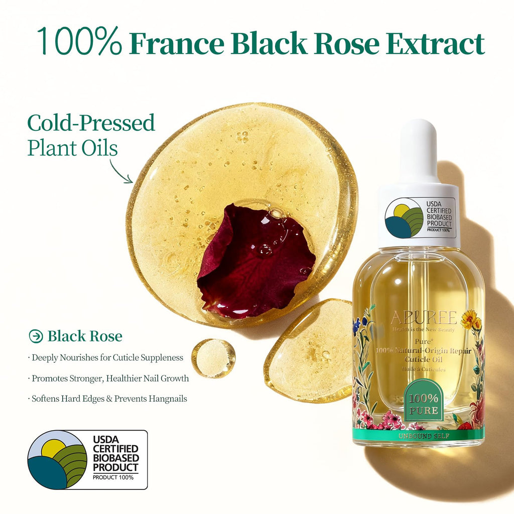 Apuree Bio-Based Cuticle Oil Nail Strengthener with Jojoba and Squalane
