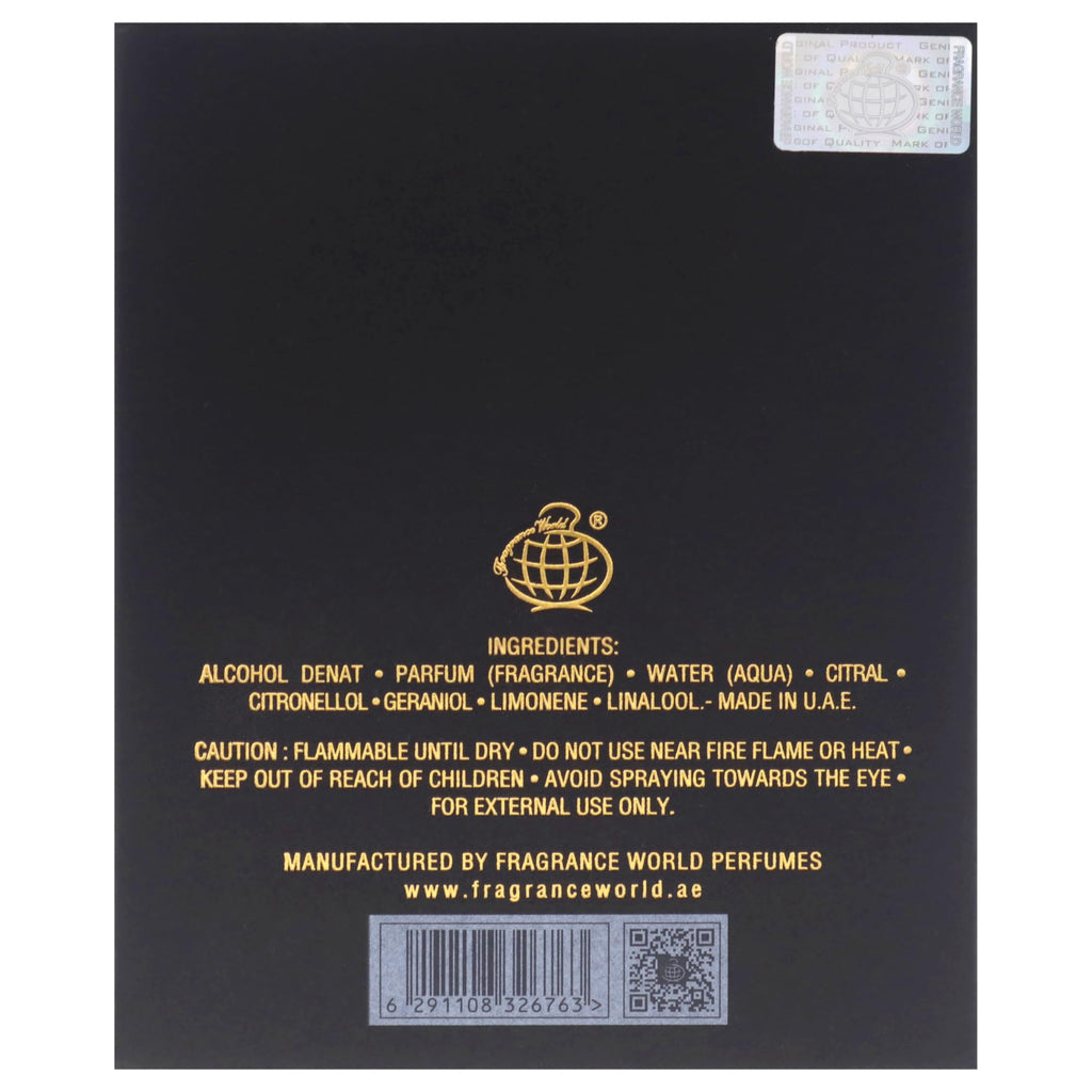 Fragrance World Amber Wood Eau de Parfum, 3.4 Fl Oz