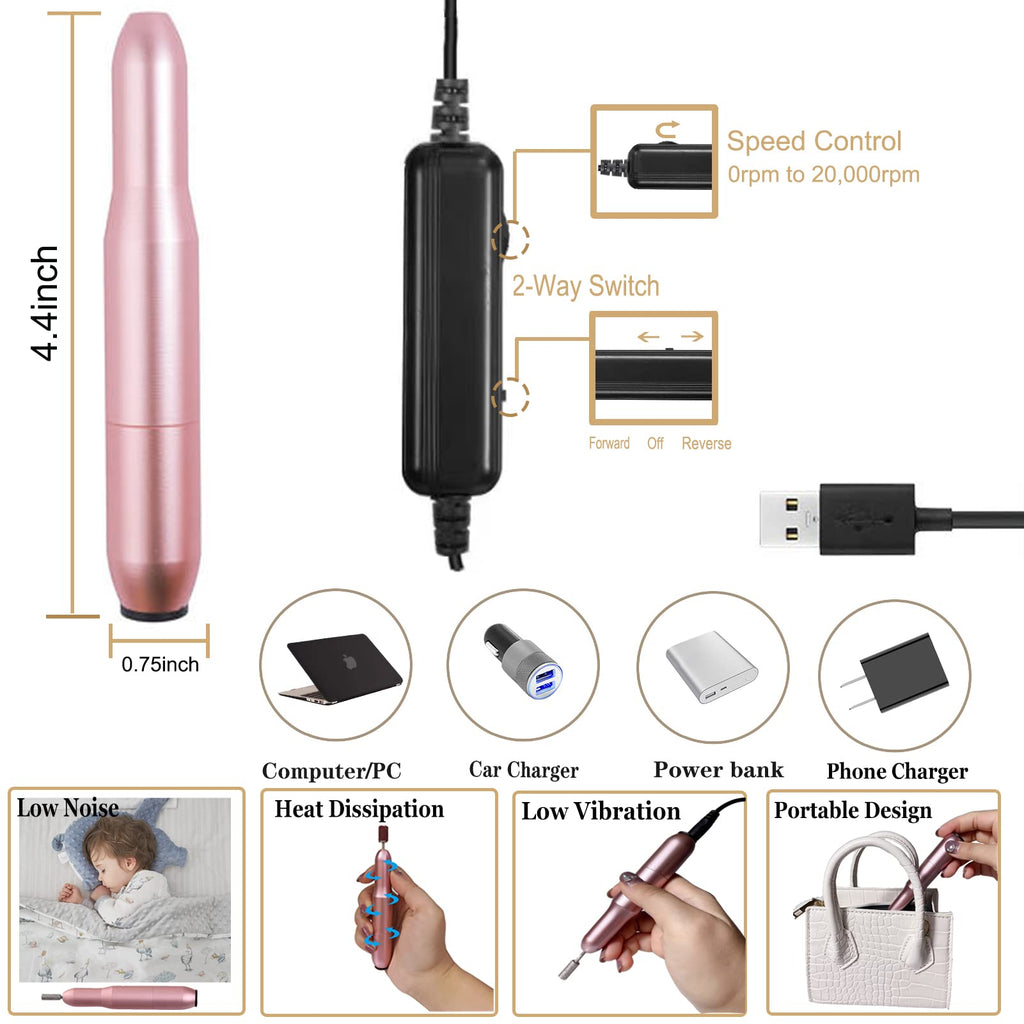 Portable Electric Nail Drill and UV LED Nail Lamp Kit