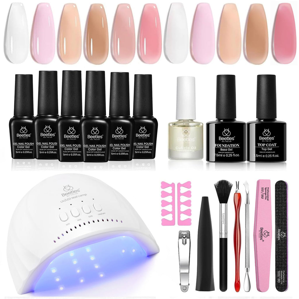 Beetles Gel Nail Polish Kit with UV LED Nail Lamp