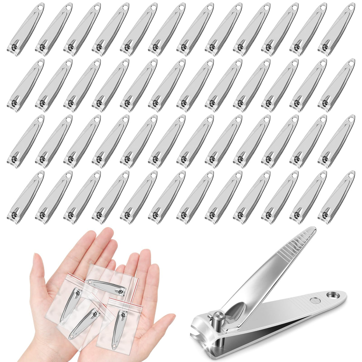 Individually Wrapped Stainless Steel Nail Clippers Bulk