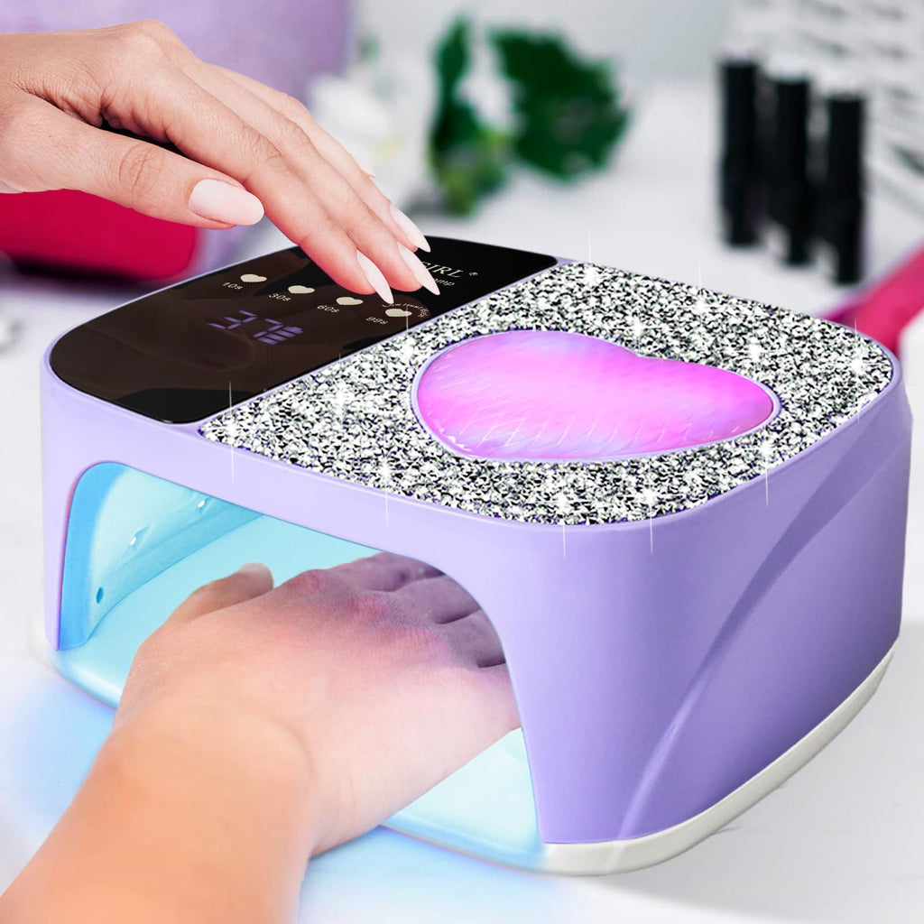 LIMEGIRL UV LED Nail Lamp Kit, Cordless Rechargeable Gel Polish Curing Light