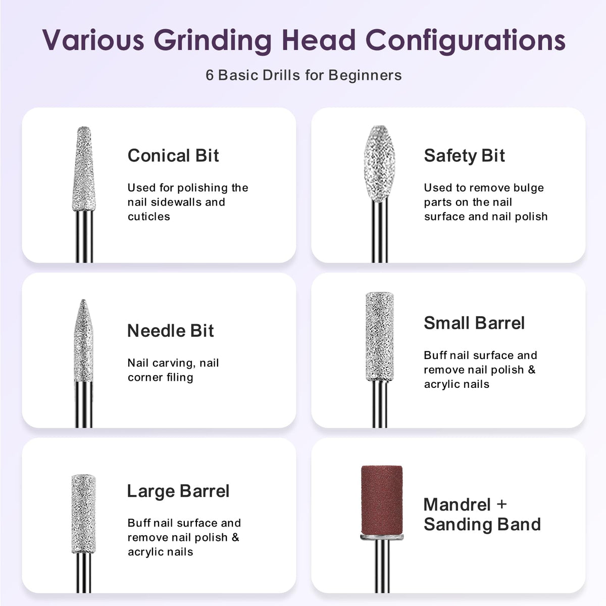 COSLUS C20 Cordless Nail Drill Electric File Kit for Manicure & Pedicure