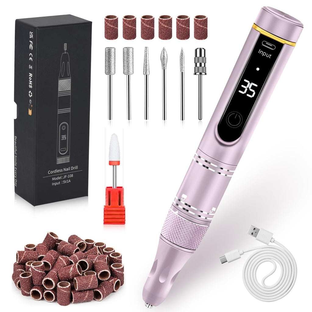 Professional Cordless 35,000 RPM Rechargeable Nail Drill