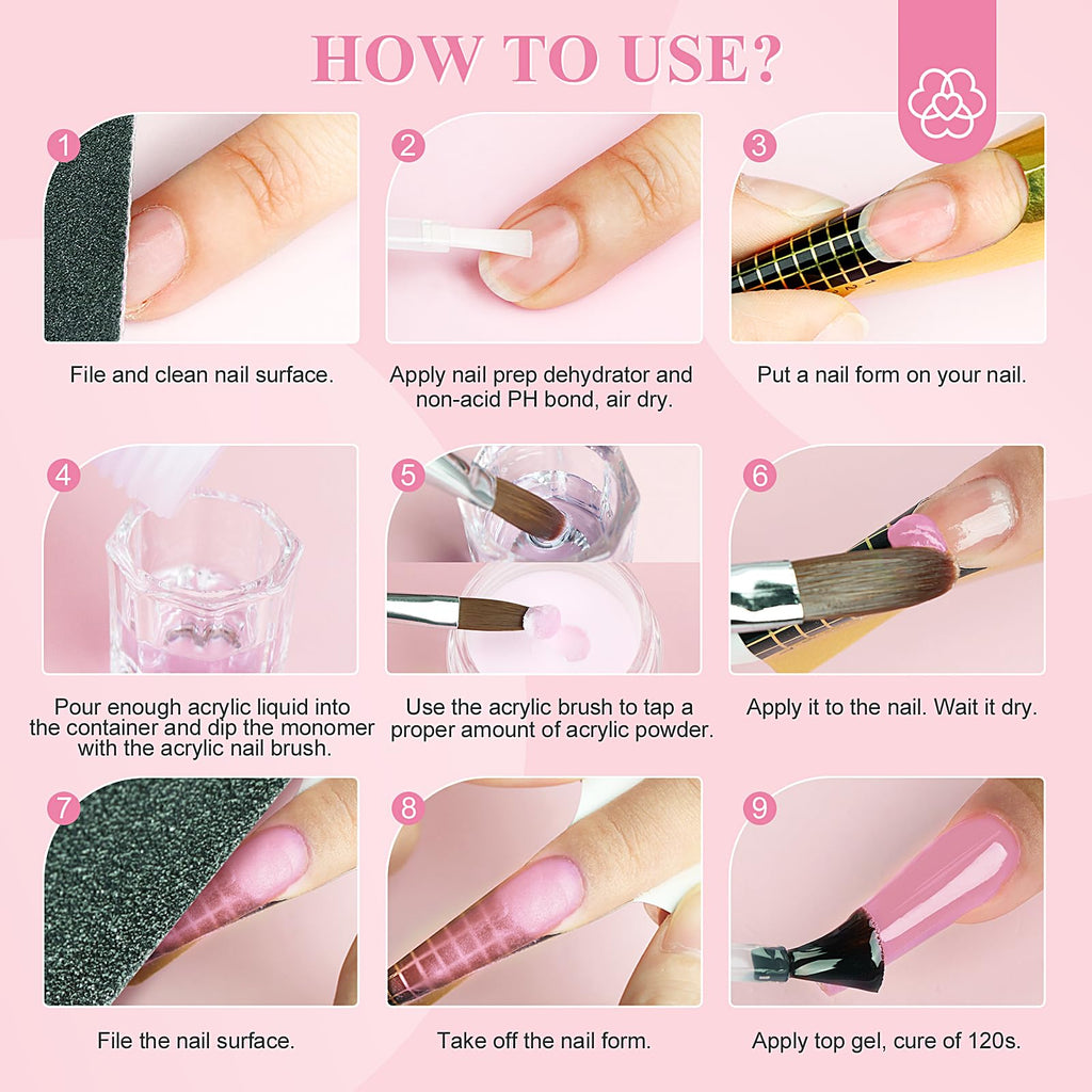SAVILAND Acrylic Nail Kit for DIY Nail Styling