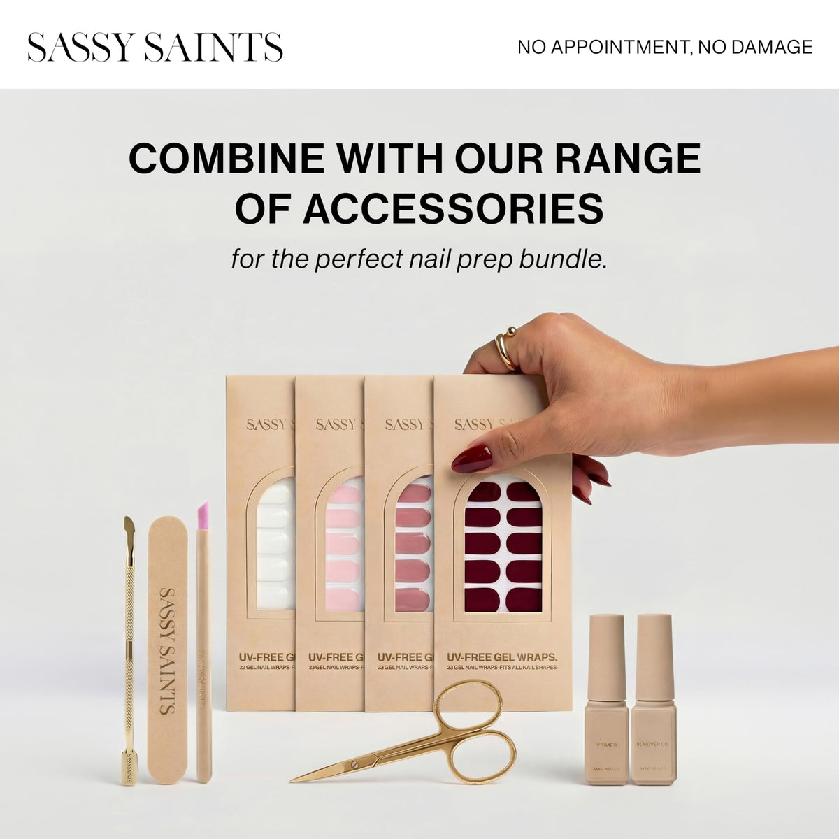 Sassy Saints UV-Free Pre-Cured Gel Nail Wraps