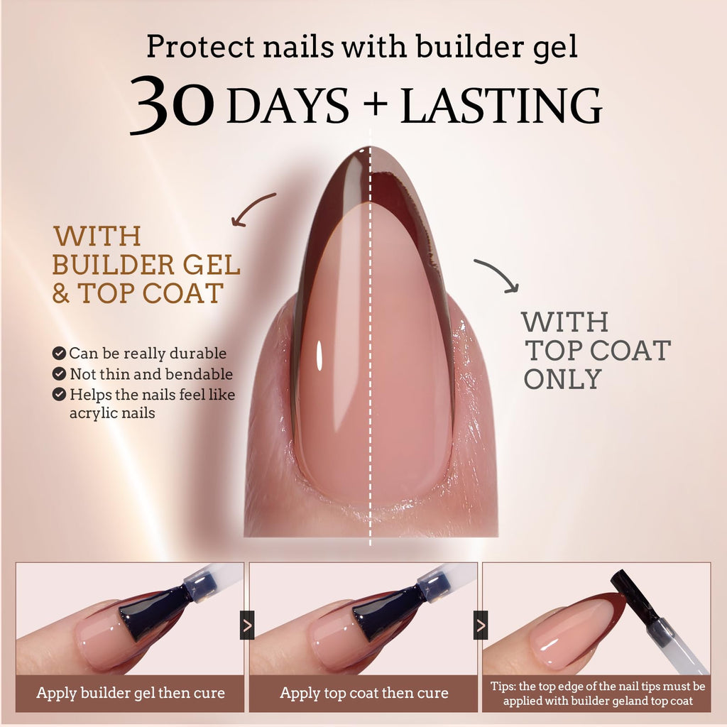 BTArtboxnails XCOATTIPS Lamp-Curable Press-On Nail Tips, 160ct