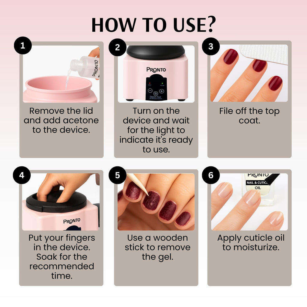 Pronto Electric Nail Steamer and Soaking Bowl for Gel Polish Removal