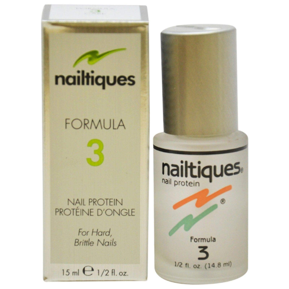 Nailtiques Nail Protein Formula No. 3 for Naturally Hard Nails, 0.5 Ounce
