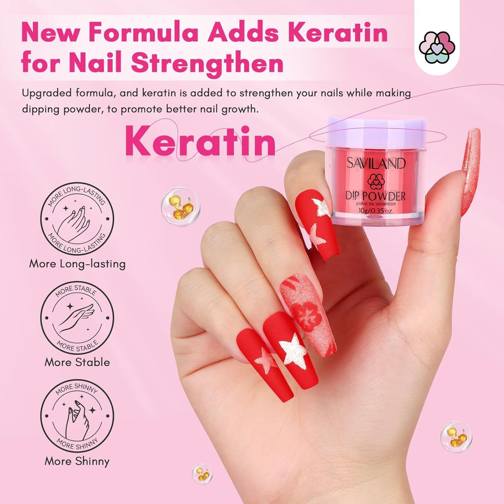 SAVILAND Dip Powder Nail Kit for DIY Manicure and Nail Art