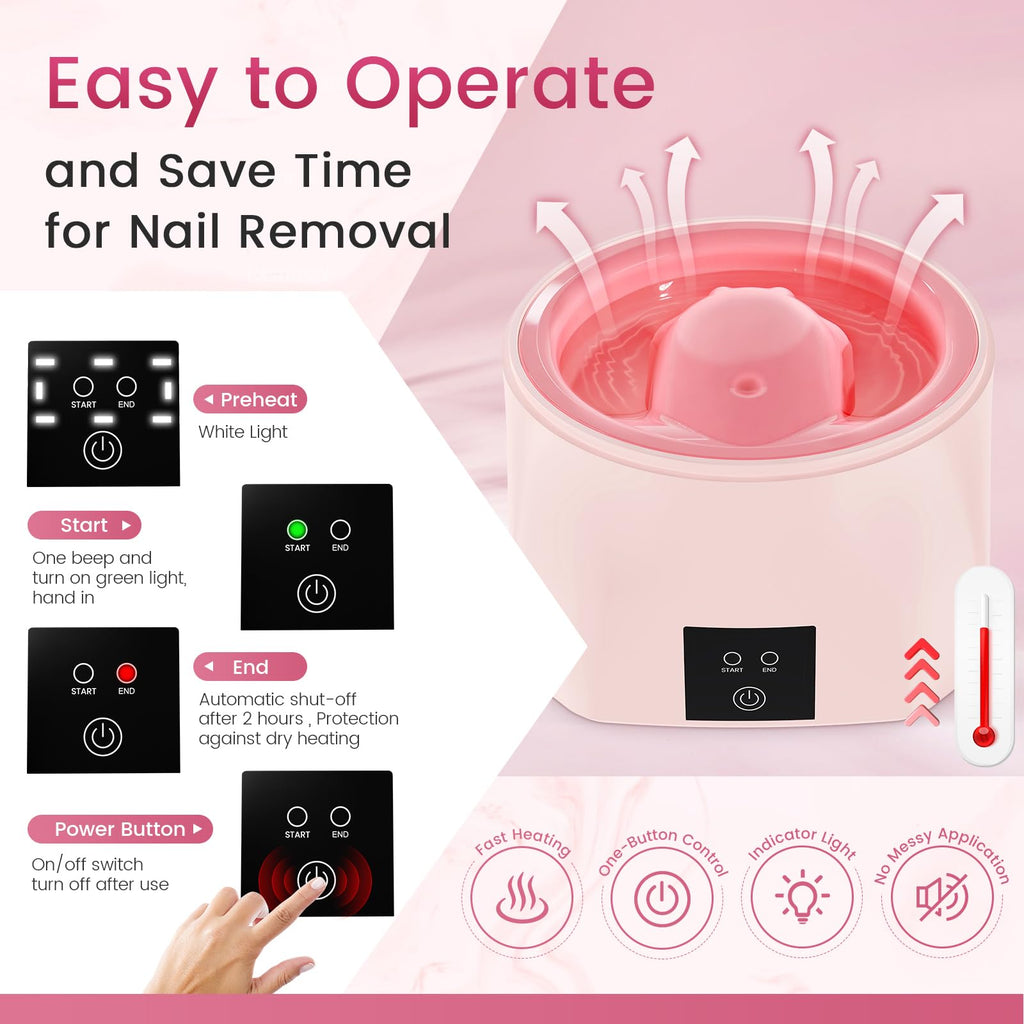 Yokilly Heated Electric Nail Soaking Bowl for Nail Polish Removal