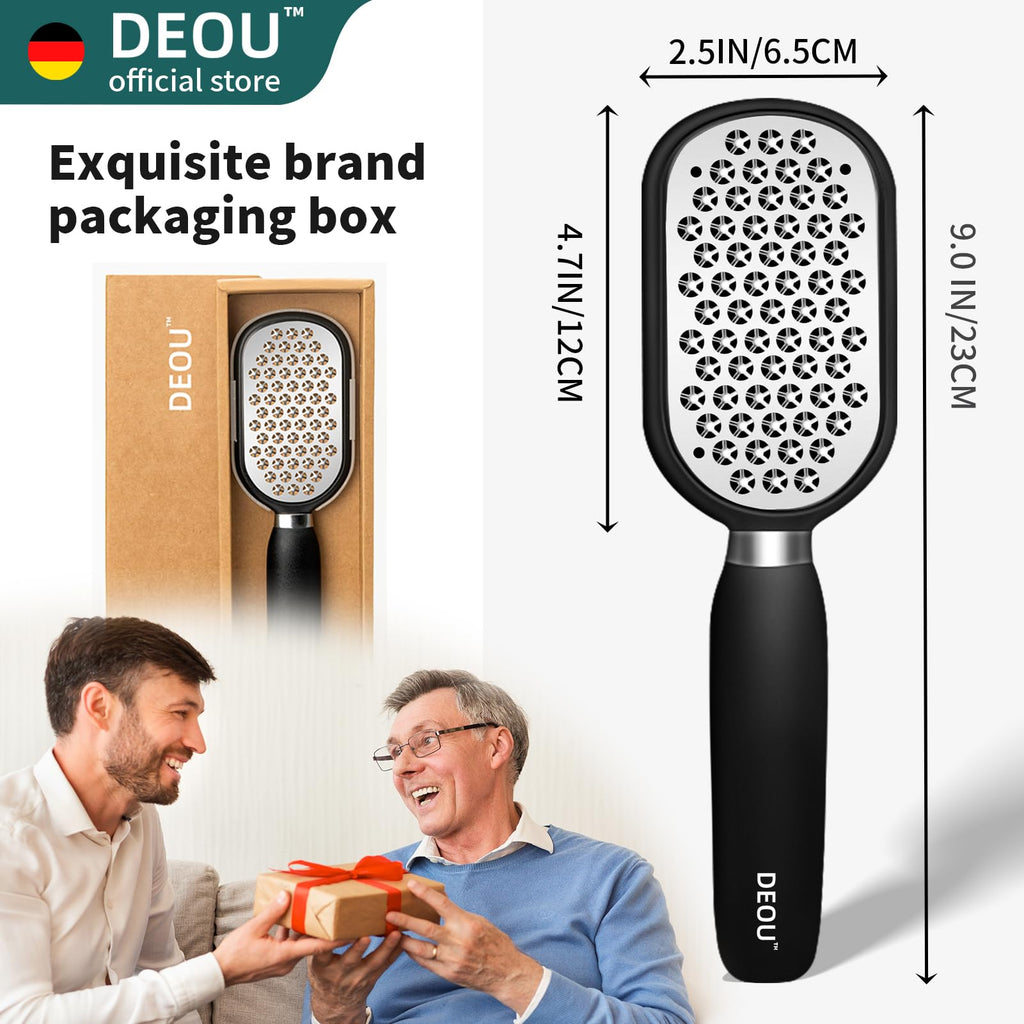 DEOU Black Metal Foot File with 304 Stainless Steel Surface