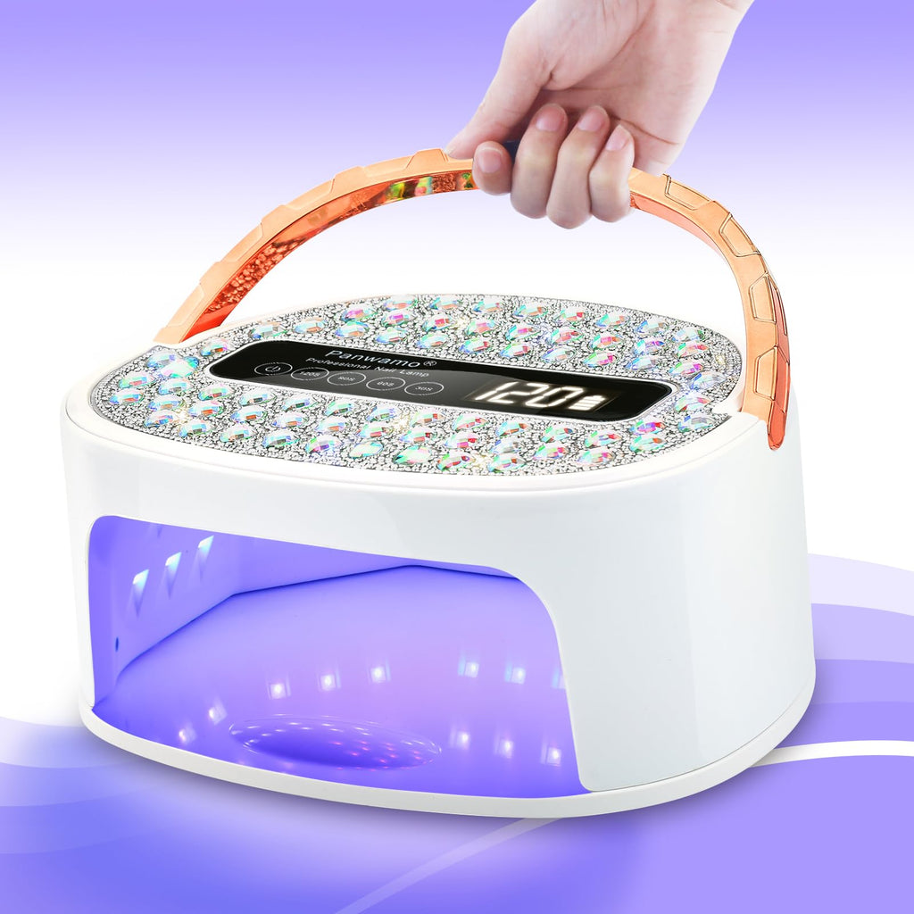 UV LED Nail Lamp, Rechargeable Cordless Gel Polish Dryer with 45 LEDs