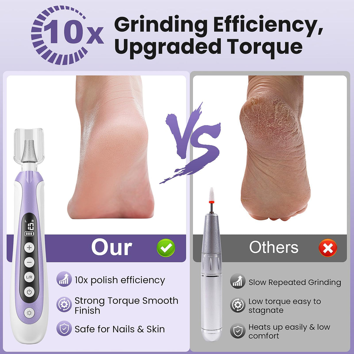 Electric Nail Drill and Cordless Nail File 10-in-1 Manicure Pedicure Kit
