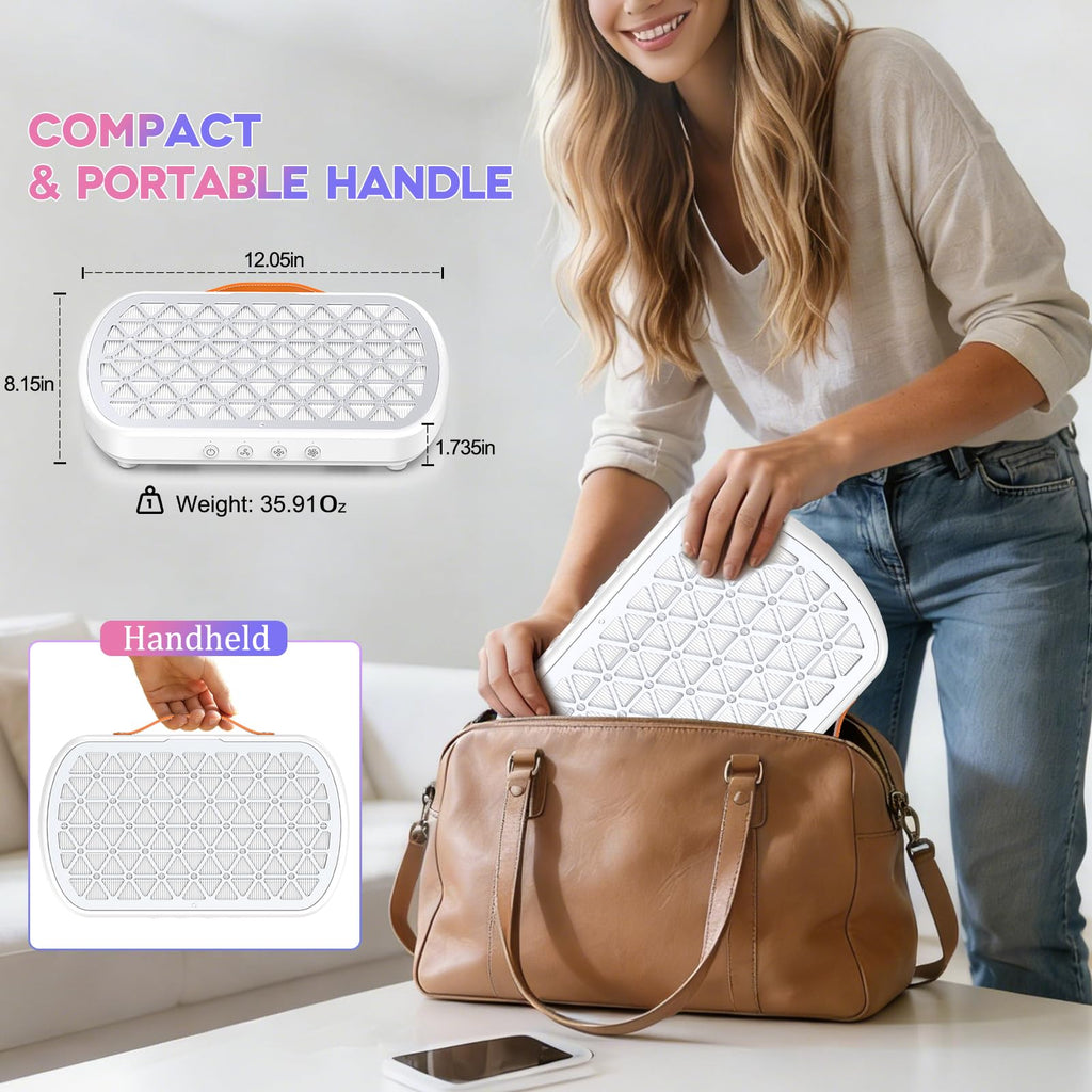 AURELLE Nail Dust Collector with 3 Suction Modes and Reusable Filter