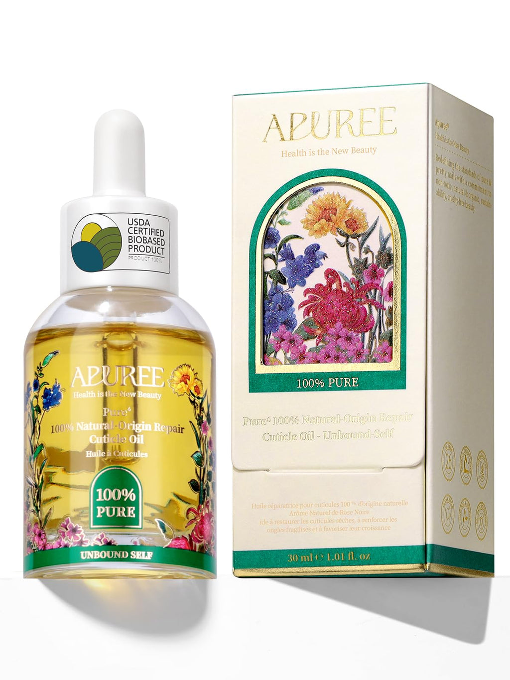 Apuree Bio-Based Cuticle Oil Nail Strengthener with Jojoba and Squalane