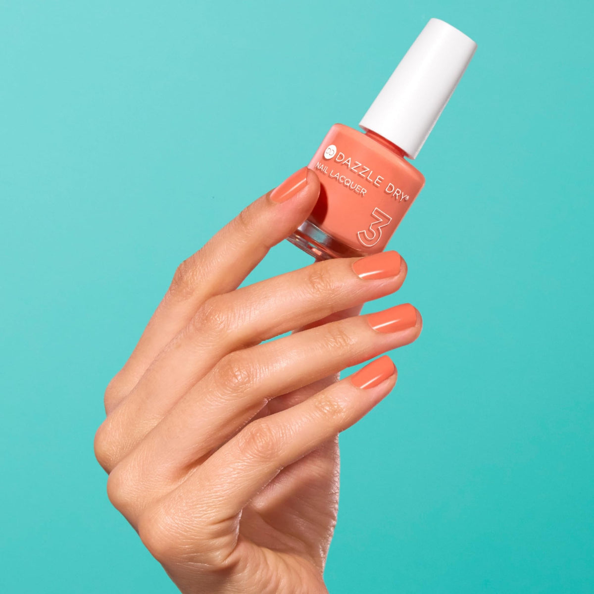 Dazzle Dry Nail Lacquer Step 3 – Round Trip Papaya Orange, 0.5 fl oz