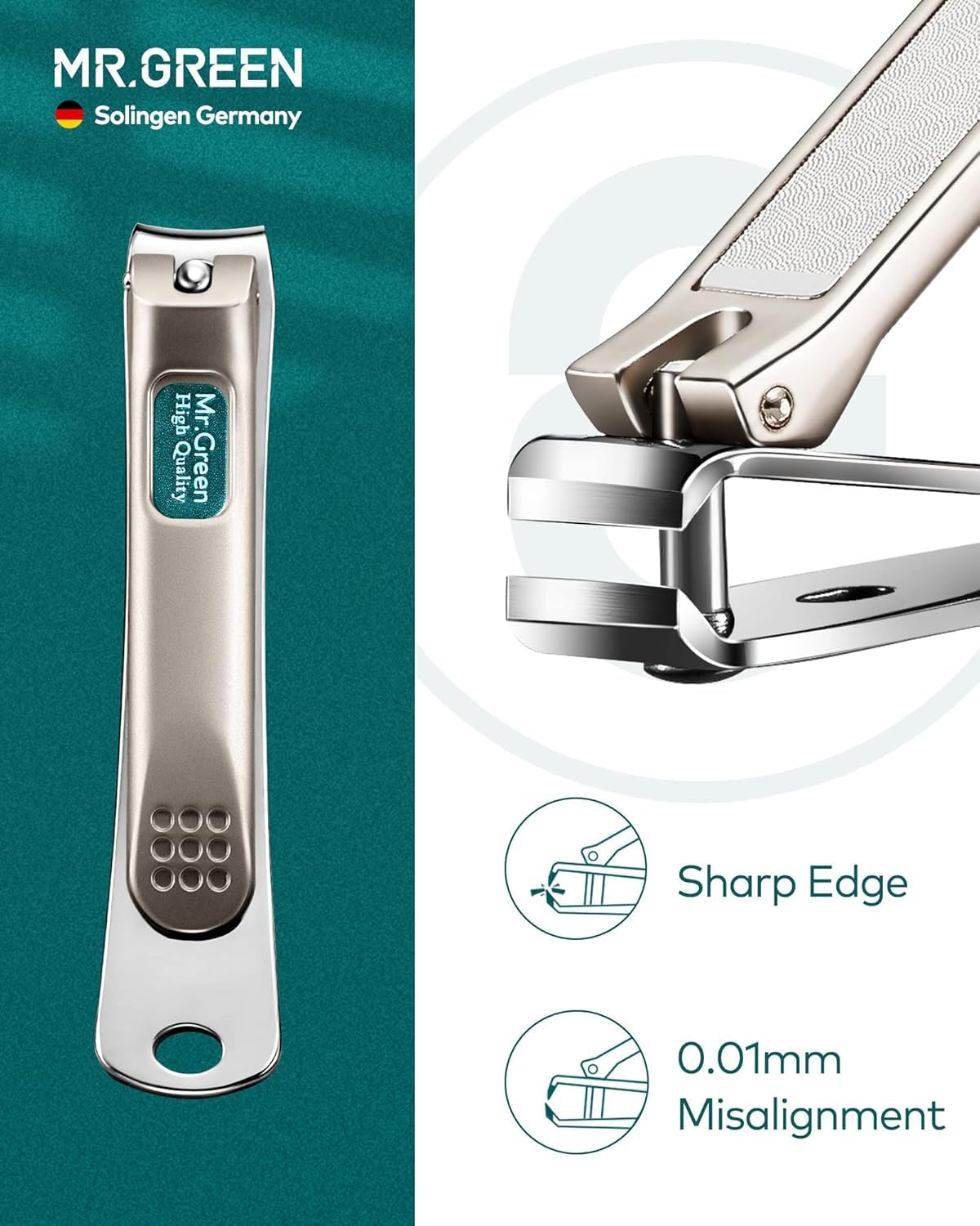 MR.GREEN 12-in-1 Manicure & Pedicure Set, German Stainless Steel Nail Care Kit