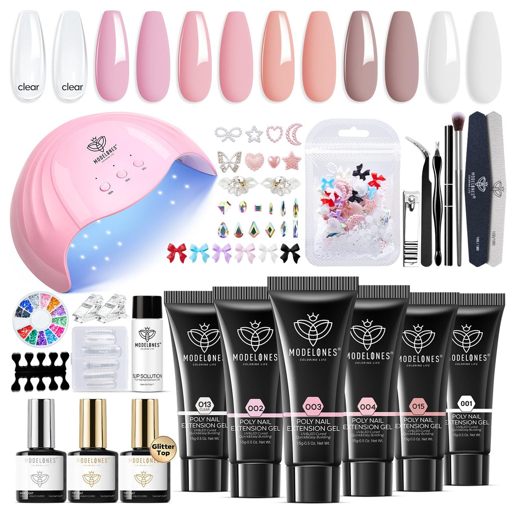 Modelones Poly Nail Gel Kit for Nail Extensions