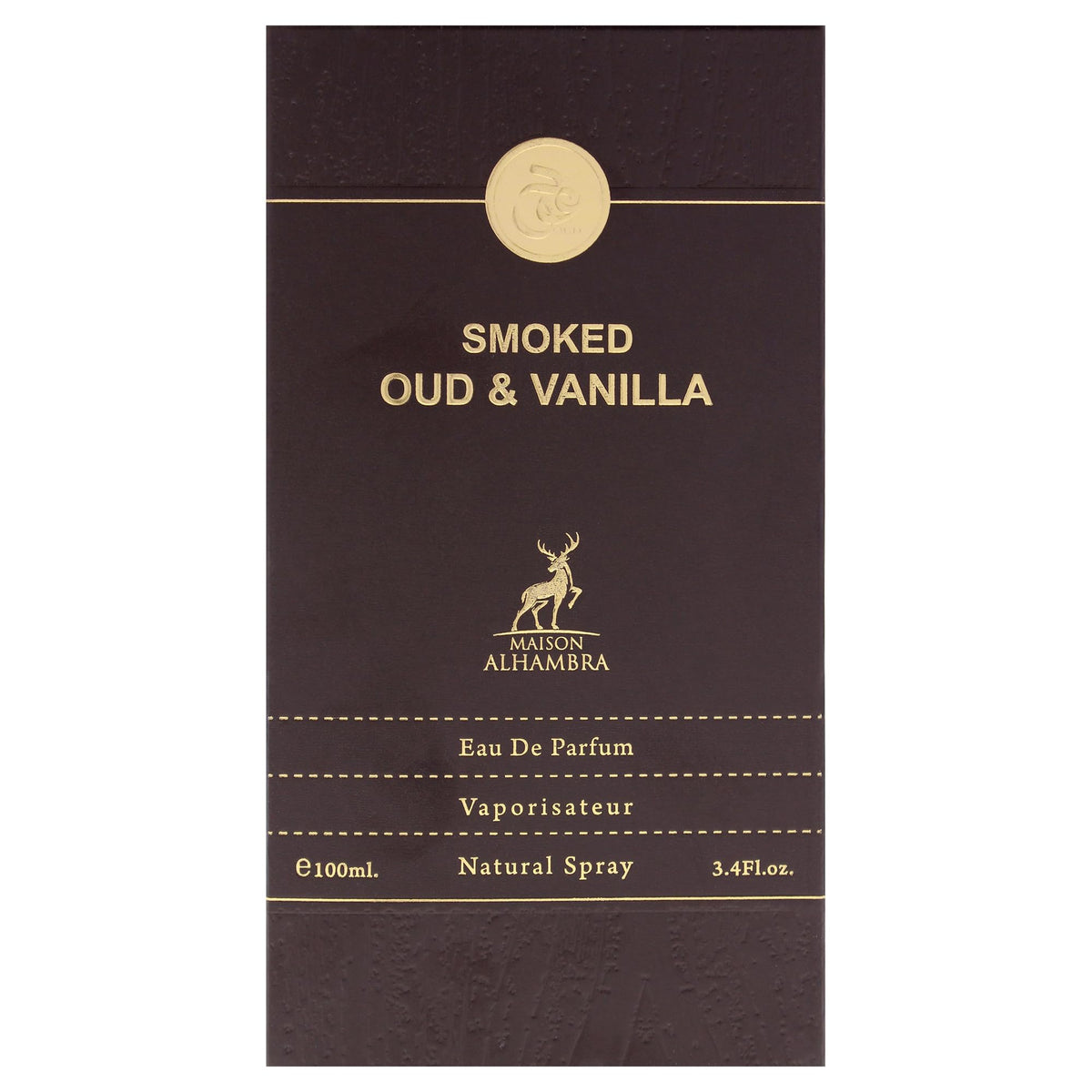 Maison Alhambra Smoked Oud and Vanilla Men's Eau de Parfum Spray, 3.4 oz