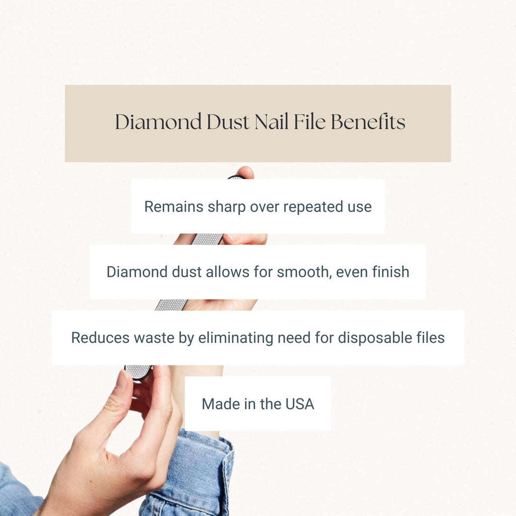 Caswell-Massey Diamond Dust Nail File, Washable Polished Steel, 7 Inch