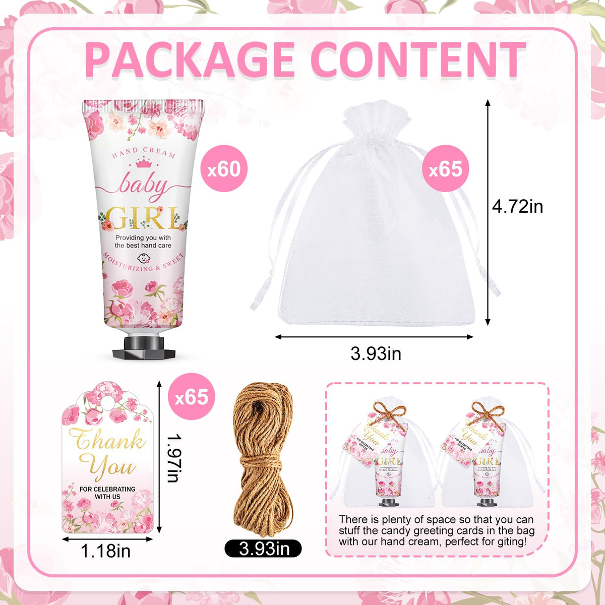 VISCOO 60-Set Hand Cream Party Favor Gift Set