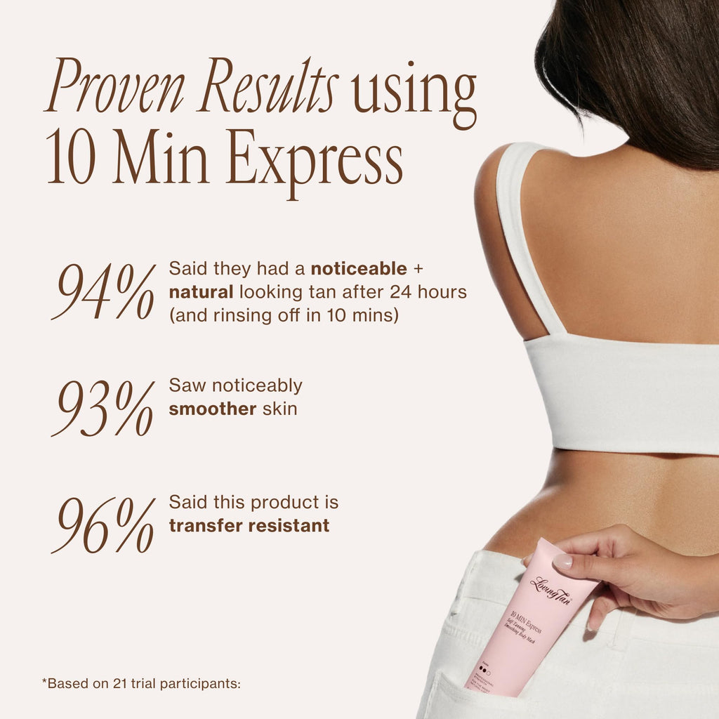 Loving Tan 10 Min Express Self Tanner Body Mask, Natural Bronze, 5 fl oz
