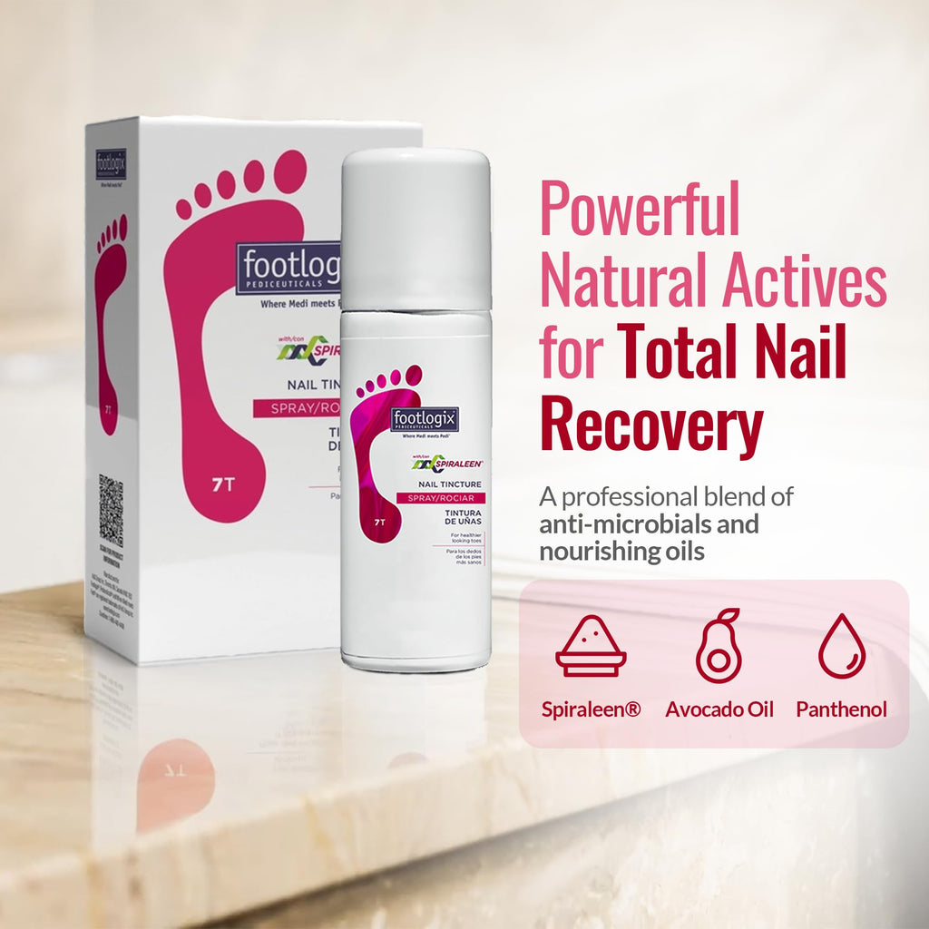 Footlogix Nail Tincture Spray with Spiraleen, Tea Tree Oil & Panthenol