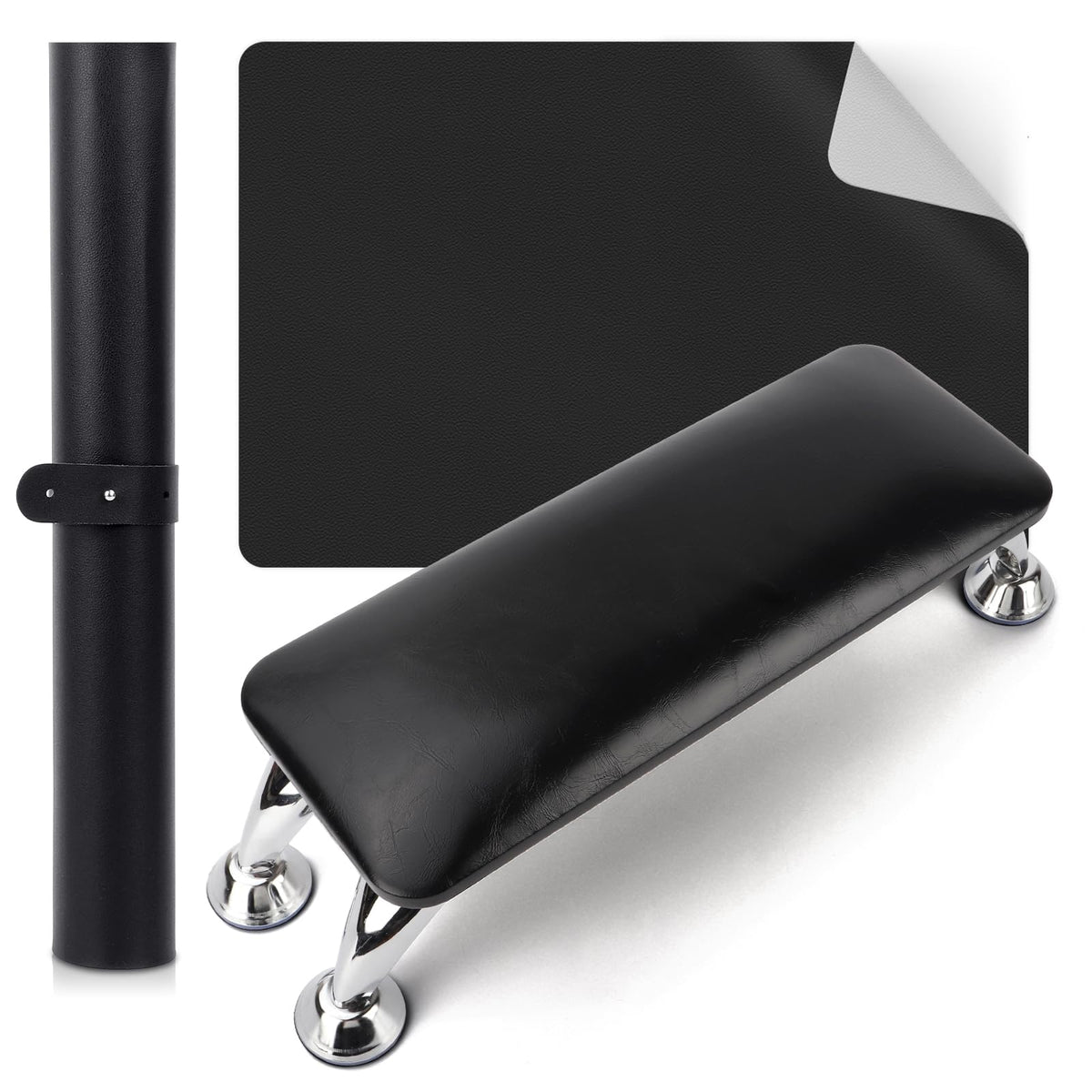 Nail Arm Rest with Nail Table Mat, Microfiber Leather Hand Cushion