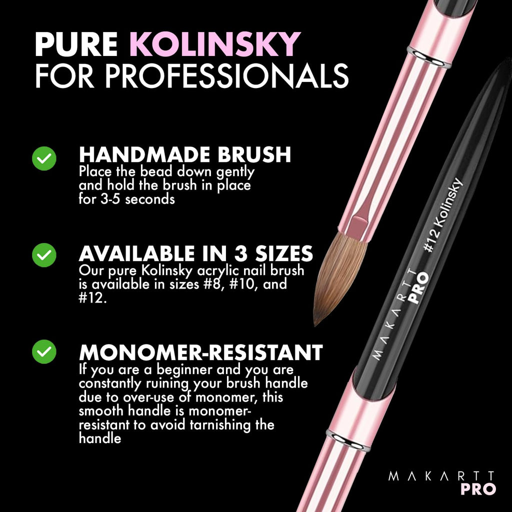 MakarttPro Pure Kolinsky Hair Acrylic Nail Brush