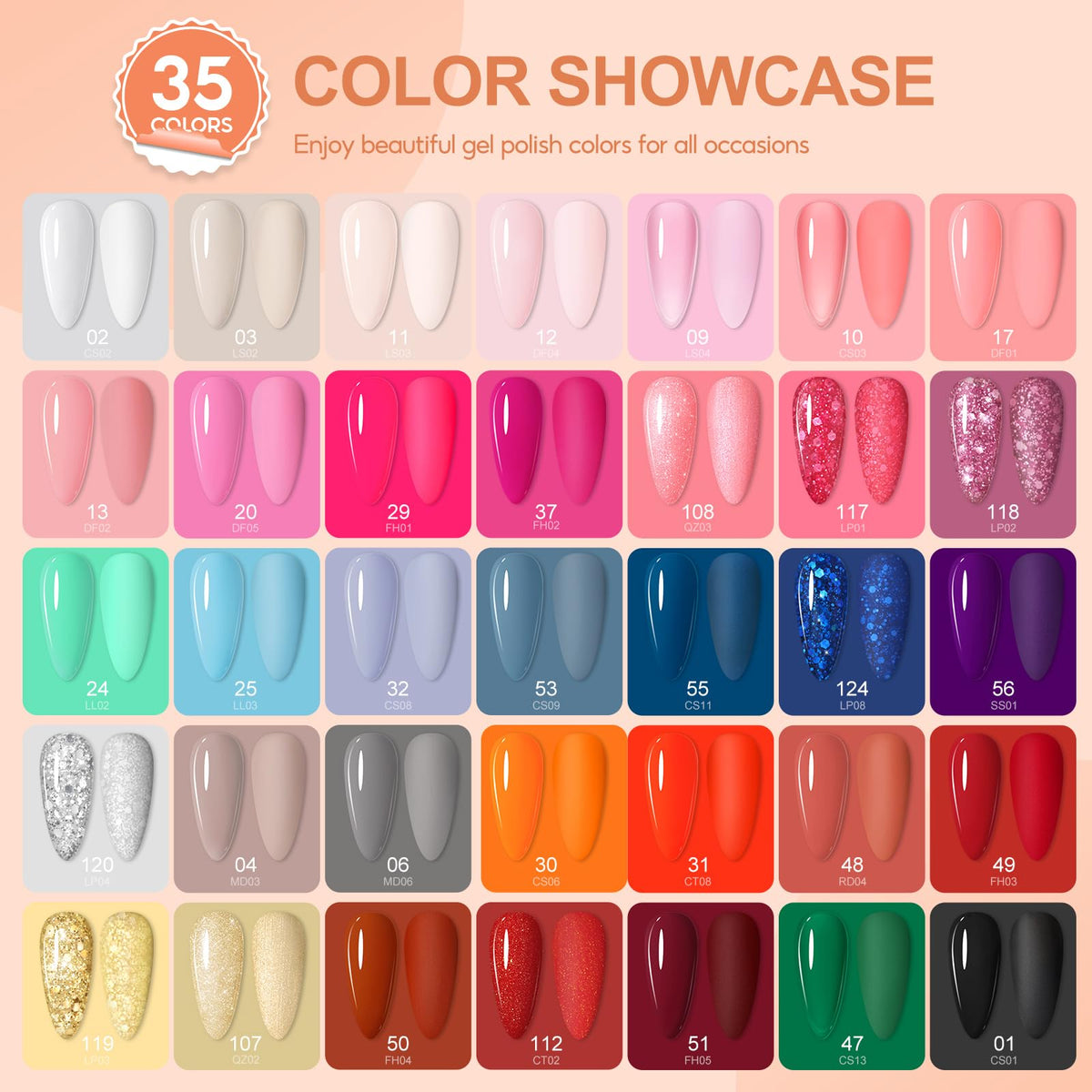 COSCELIA Gel Nail Polish Set for Manicure and Nail Art